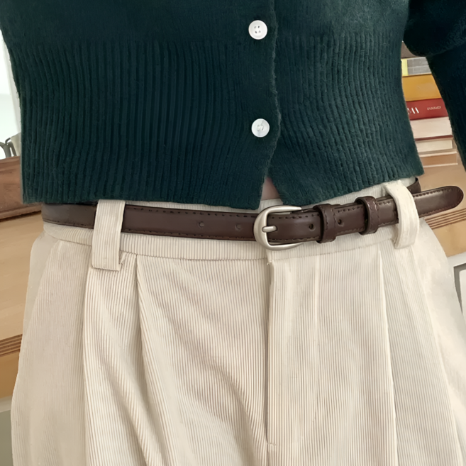 한솔템 은장 무광 여성 벨트 허리띠