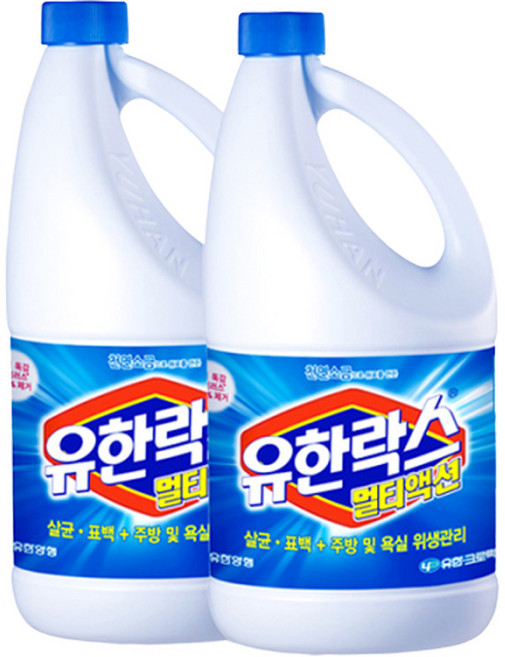 유한락스 멀티액션 레귤러, 1.8L, 2개