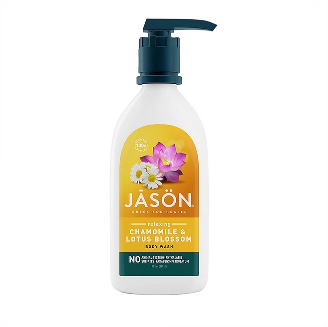 Jason 제이슨 릴렉싱 캐모마일 앤 로투스 블라썸 바디 워시 샤워 젤 30oz(887mL), 1개, 887ml - 쿠팡