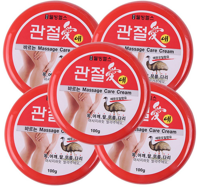 웰빙헬스 관절애 마사지크림 100g, 5개