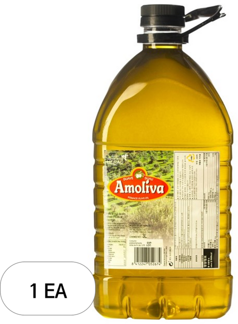 아몰리바 포마스 올리브오일, 3L, 1개