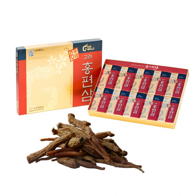 진웰스 국내산 6년근 발효 고려홍편삼 선물세트, 1개, 150g