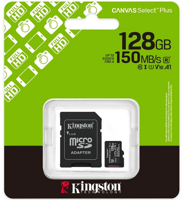 Kingston Canvas Select Plus microSD 記憶卡, 128GB, 1個