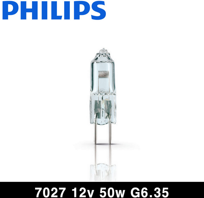 필립스 할로겐 램프 7027 12v 50w G6.35 BRL BCD 핀 포토 의료용 마이크로 필름 현미경 전구, 1개