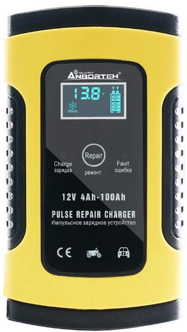 ANBORTEH 12V智能修復電瓶充電器 汽車機車通用, 1個, 149mm