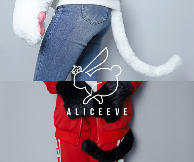 귀여운 고양이 코스프레 와이어 꼬리 할로윈 의상 소품 파티용품 블랙 테일