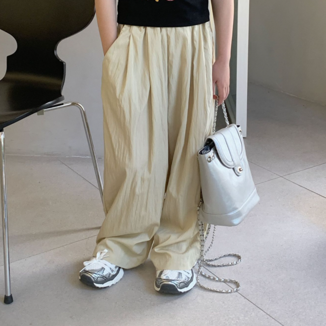 팝키즈 주니어 초등학생 여아 데일리 와이드 팬츠