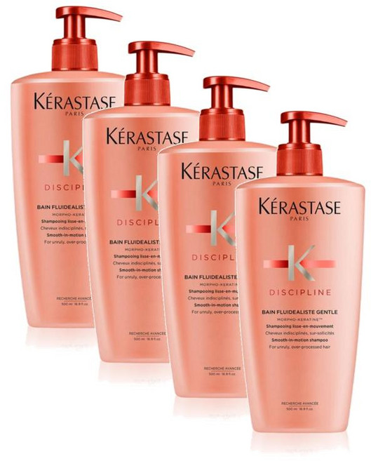 케라스타즈 디스플린 베인 플루이디얼리스트 수딩샴푸 Kerastase Discipline Bain Fluidealist Smoothing shampoo, 4개, 500ml