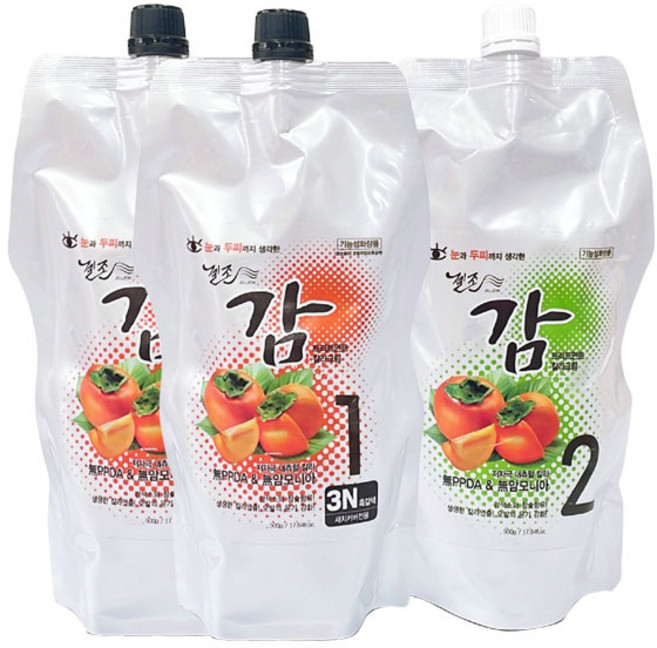 젤존 감 트리트먼트 칼라크림 염색약 1제500g+2제500g/새치커버 염모제, 젤존 감-3N 어두운 갈색, 1개