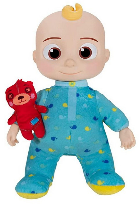 CoComelON 온 공식 뮤지컬 자장가 JJ 인형 부드러운 플러시 바디 JJ의배 누르면 'Yes Yes Bedtime SON 온g'의 클립을 노래 특집과 작은 베개 테디 베어