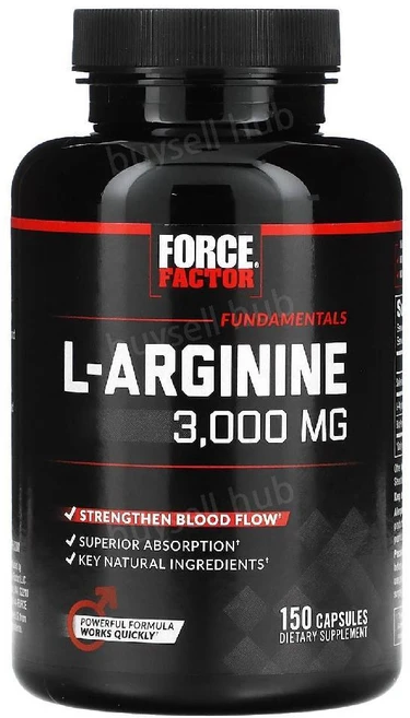 포스 팩터 엘 아르기닌 3000mg 150정 3개 Force Factor L-Arginine - 쿠팡
