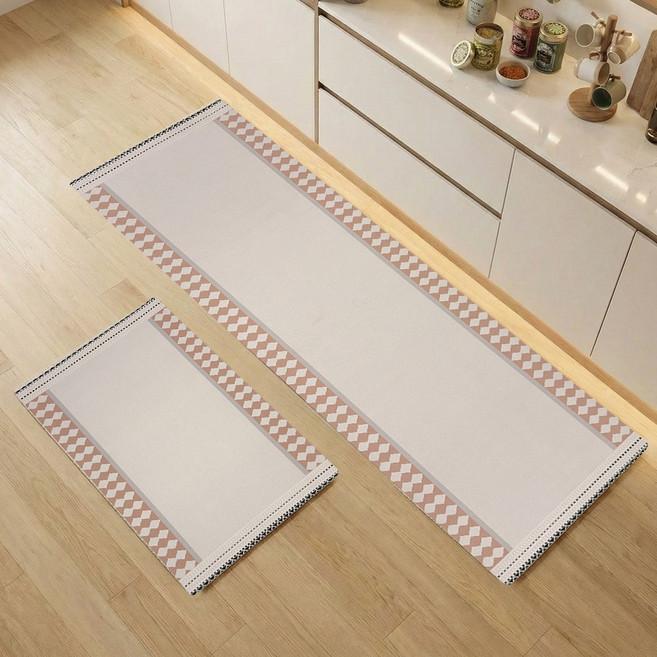 모레아오브제 빨아쓰는 소프트 규조토 주방매트 발매트 1+1 세트 모던기하학 16종, MOD-2608