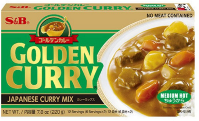 에스앤비골든 카레 중간맛, 220g, 18개