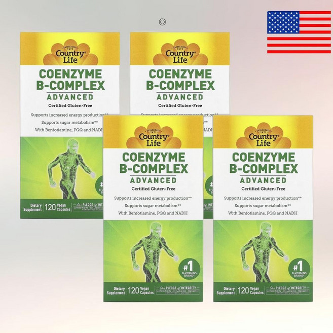 컨트리라이프 코엔자임 B-컴플렉스 어드밴스드 베지캡슐 120정, 4개