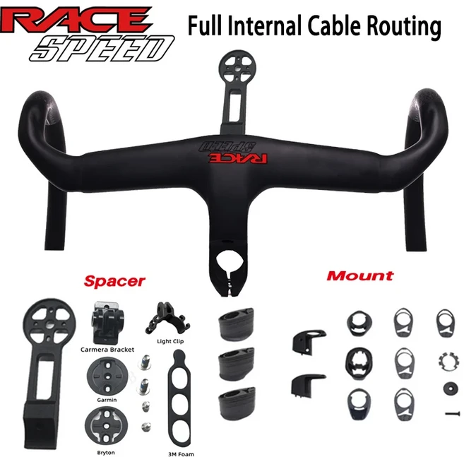T1000 도로 탄소 핸들 바 28.6mm 31.8mm 통합 조종석 Di2 핸들 바 도로 자전거 380/400/420/440mm 자전거, 14 400x120mm