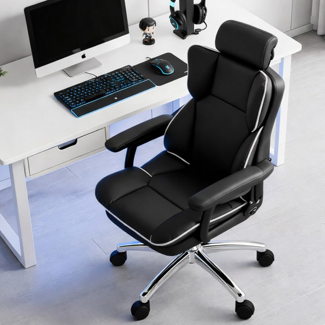 라온프리 편안한 컴퓨터 게이밍의자, 블랙