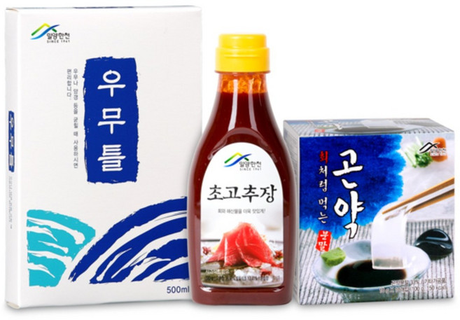 밀양한천 회처럼먹는 곤약 만들기 세트(곤약분말+초고추장+우무틀) 다이어트 식품 식이섬유 간편식 비건 샐러드, 1개