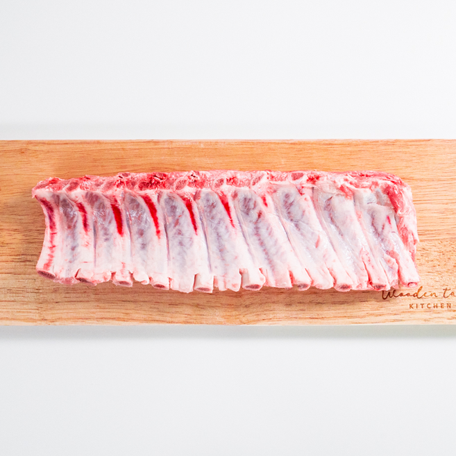 고기생각 국내산 한돈 돼지 등갈비 통갈비 덩어리 냉동 1kg 근막제거 폭립 바베큐립, 1개