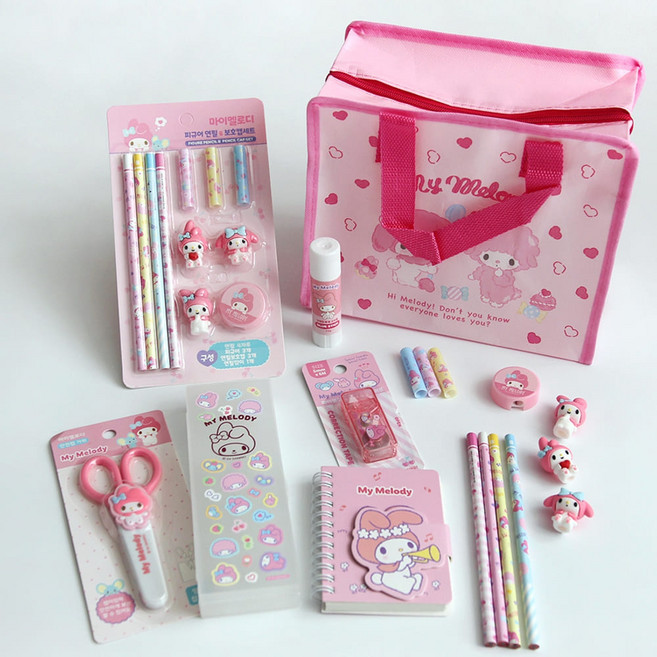 산리오 문구세트 학용품 선물 세트 입학 굿즈 문구 새학기 신학기 학생 졸업, 1개, 마이멜로디