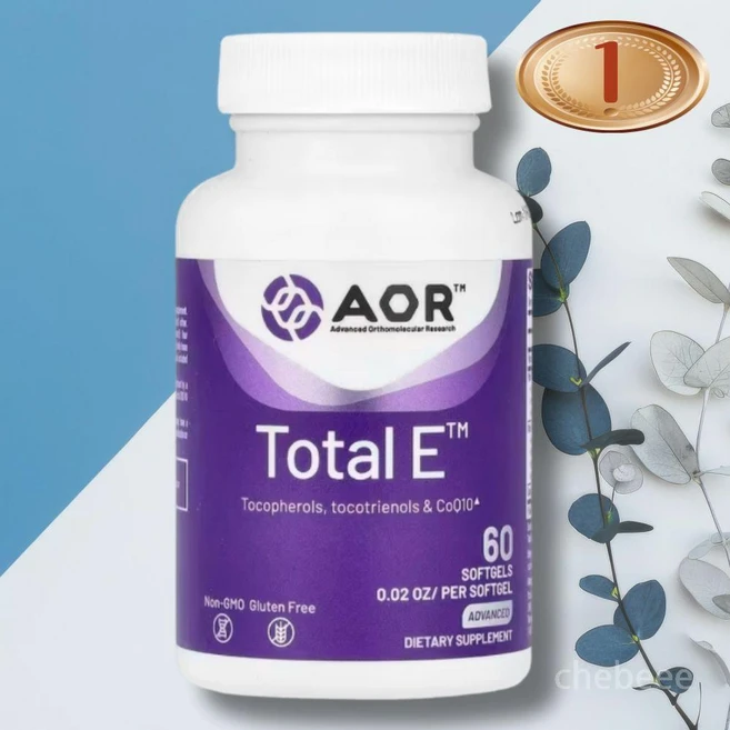 AOR 토털 비타민 E 60정 1병 알파 감마 토코페롤 토코트리에놀 코큐텐 Coq10 - 쿠팡