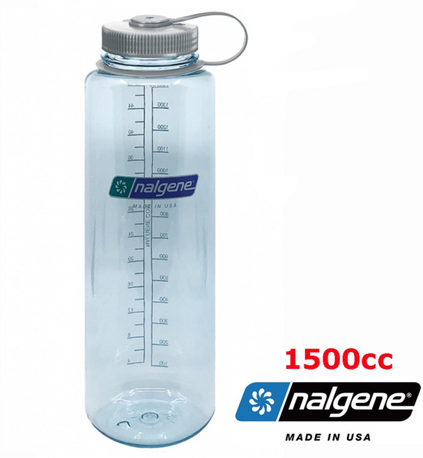 【台灣黑熊】美國 Nalgene 1500cc 寬嘴運動水壺, 水藍色, 1個