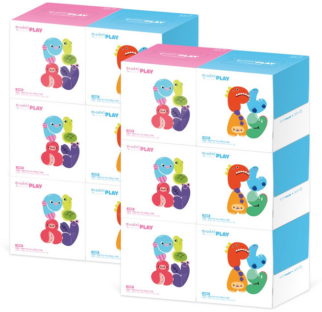 한예지 PLAY 미용티슈 250매, 12개, 250매입