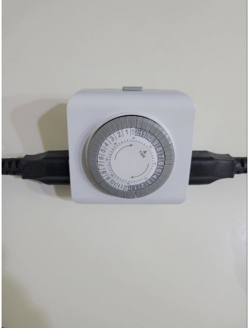 24小時機械式循環定時器 110V 60HZ 每日開關 間隔30分鐘, 1個, 三孔雙插座