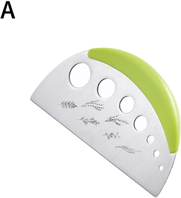 7홀 스틸 주방 허브 잎 스트리핑 도구 케일 콜라드 그린스 백리향 바질 로즈마리 용 금속 필러, 01 CN, 01 green, 1개