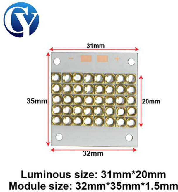 UV LED 모듈 고출력 3535 칩 석영 렌즈 램프 비드 프린터용 UV 램프 365nm 385nm 395nm 405nm 120W, 01 빠른, 03 385nm