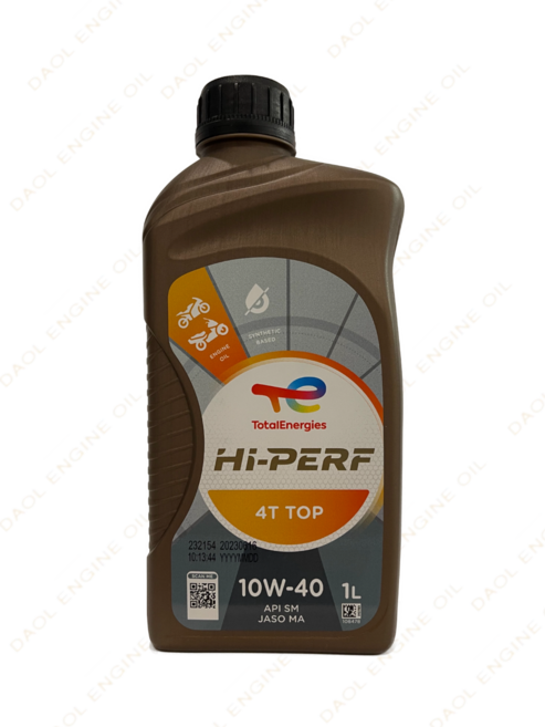 토탈 하이퍼프 4T 탑 10W40 1L 오토바이엔진오일 국산, 1개, 토탈 탑 10W40
