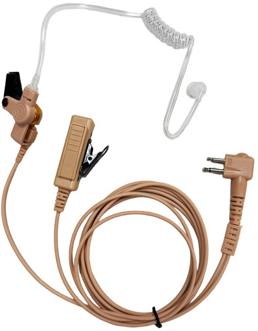 [거성통신] 무전기 고급형 베이지색 경호형 이어마이크 모토로라 R2 P3688 2pin, 1개