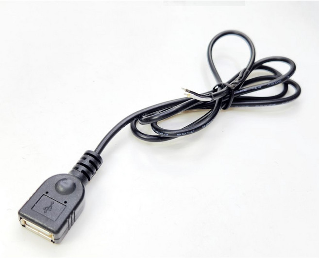 USB母頭轉黑白雙線, 1個