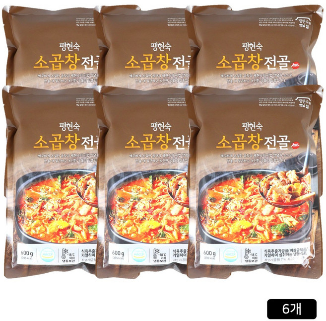 [홈쇼핑] 팽현숙 소곱창전골, 600g, 6개