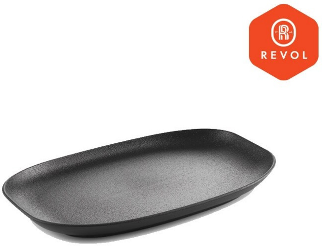 [레볼] 클럽 플레이트 29X18cm (블랙), 1개, 접시, 블랙