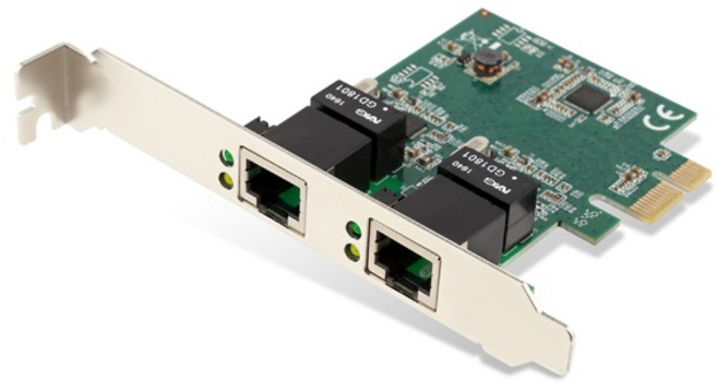 (이지넷유비쿼터스) 이지넷 NEXT-3102D EX (유선랜카드/PCI-E/1000Mbps/2port), 1개