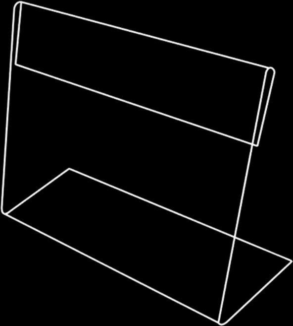 壓克力價格牌 透明展示立牌 桌面標籤展示架 促銷廣告牌 商品資訊牌 清晰展示促銷訊息, 1個