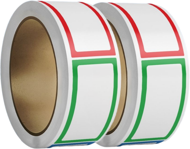 네임 냉장고 팬시 사각 라벨 스티커 250매, 2개, 혼합(S1019)