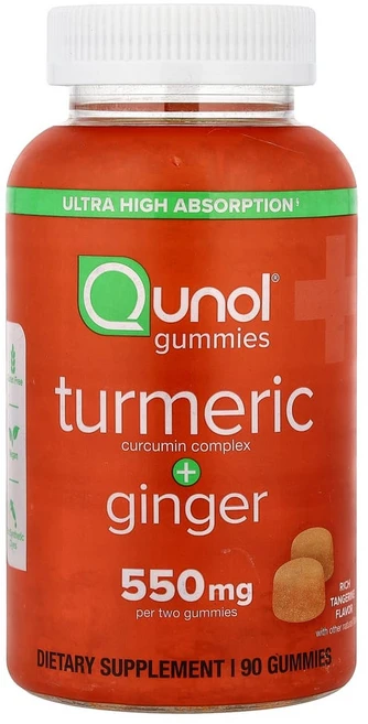 퀴놀 강황 + 생강 진한 귤 550mg 구미젤리 90개(구미젤리 1개당 275mg), 1개, 90정 - 쿠팡