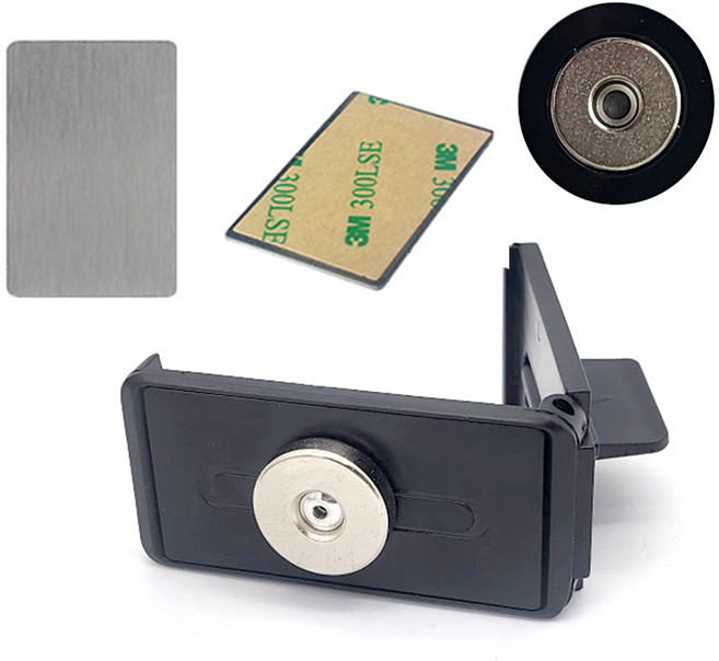 야무진찍판 오토바이자석거치대 배달대행 자석케이스 찍판 딱판 젠더 S20 S21 S22 노트10 노트20 충전 찍판용 조끼자석 클립자석 힙색자석, 뉴빽벨트+S극자석+사각철판