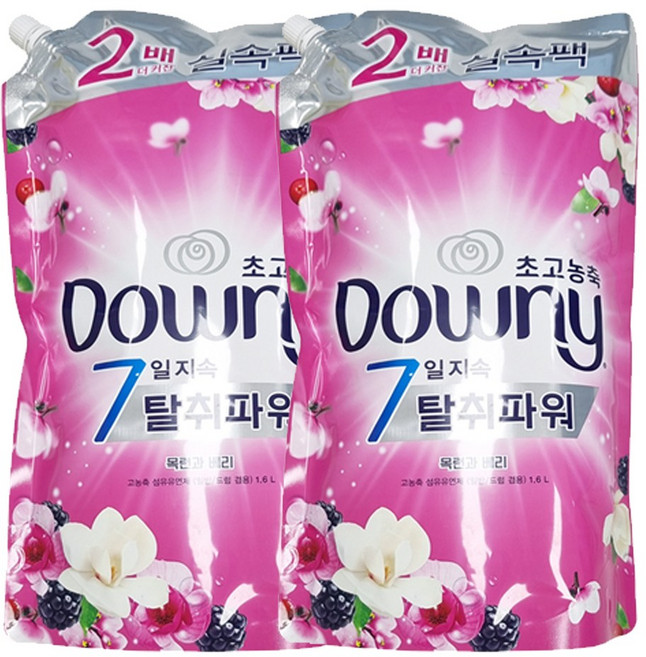 다우니 초고농축 섬유유연제 목련과 베리 1.6L X 2개