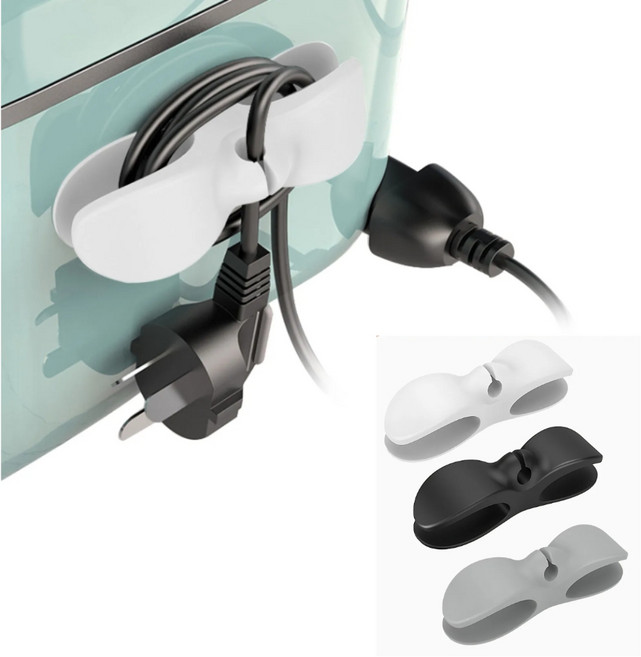 Themoreshop 가전 케이블 코드 선정리 홀더 걸이 1P 색상선택, 1개, 화이트