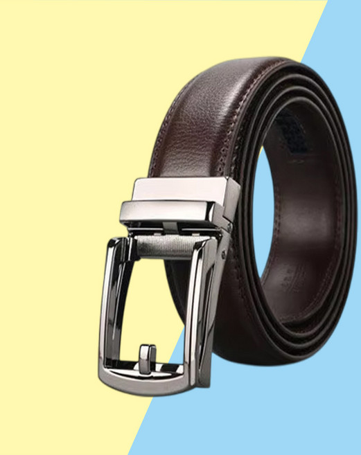 아로미 남성 천연소가죽 자동벨트 정장 캐주얼 허리띠 버클 선물