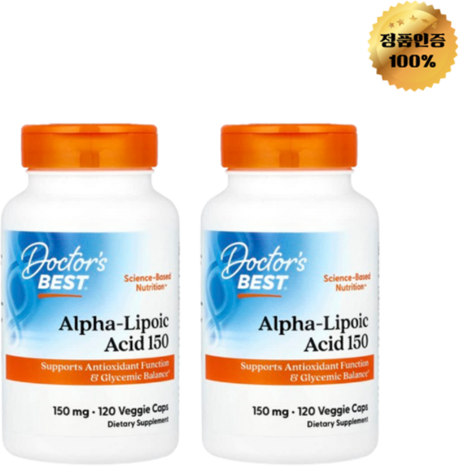 1+1 닥터스베스트 알파리포산 150mg 베지 캡슐 120정, 2개