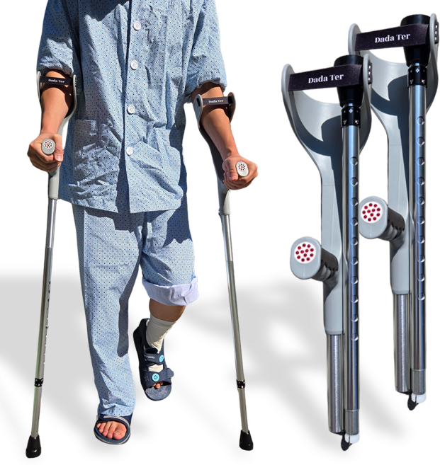 다다터 엘보클러치 재활 팔꿈치 접이식 목발 보행보조기구, 2개