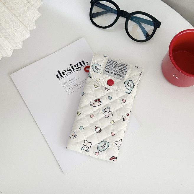 노아벨 키티 휴대용 안경 필통 수납 파우치