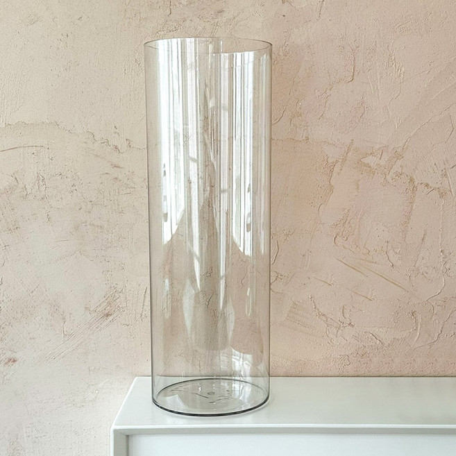 아크릴 투명 꽃병 수경재배화병 플라스틱 대형 인테리어 오브제 실린더 화병