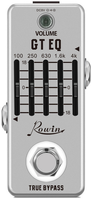 Rowin 기타 베이스 이펙트 페달 컴프레서 디스토션 퍼즈 EQ 딜레이 페이저 플랜저 부스터 오버드라이브 코러스 페달 전원 공급 장치, 1개