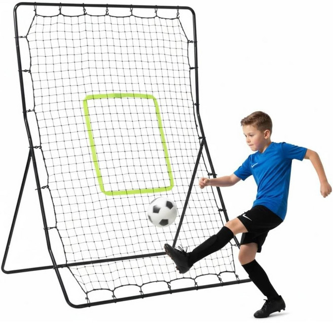 축구 리바운더 리프팅 네트 훈련 연습 용품 개인 연습기 골대 리바운드 초보자 풋살 훈련 야구 하키 훈련 연습 용품, 블랙, 1개