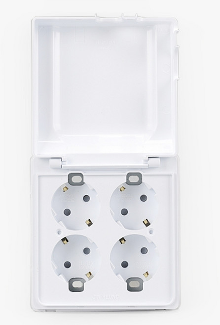 방우형 콘센트 4구 방수 덮개 커버 매입 방우콘센트, 1개