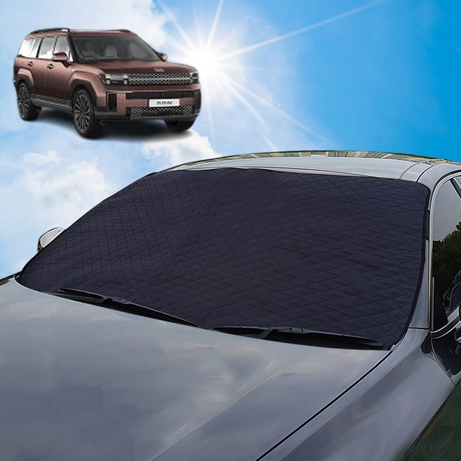 에코힐 현대 싼타페 MX5 햇빛가리개 국산 차량 성에방지커버 눈 서리 성애방지커버 자동차 앞유리 보호 덮개 사계절덮개 방수 카바, 일반형